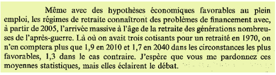 Libre blanc sur les retraites, Michel Rocard 1991
