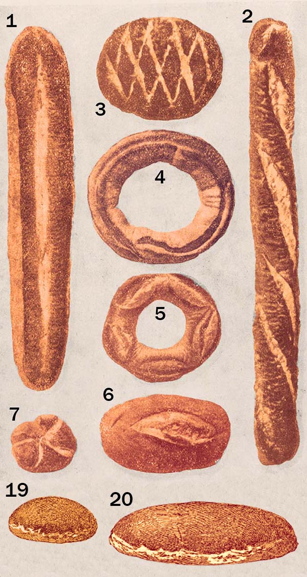 pains couronnes et pains long consomm�s et vendus en 1900 en france